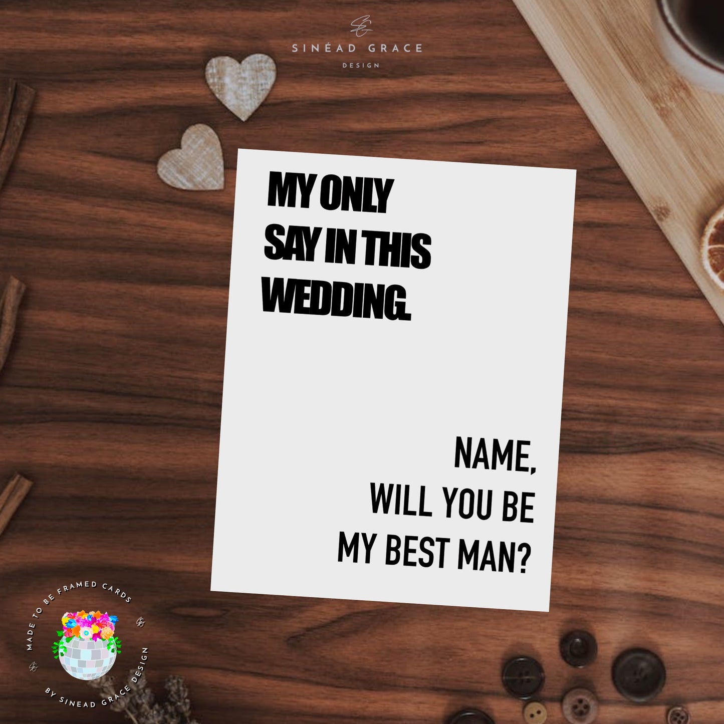 Groomsman Personalised Proposal Card