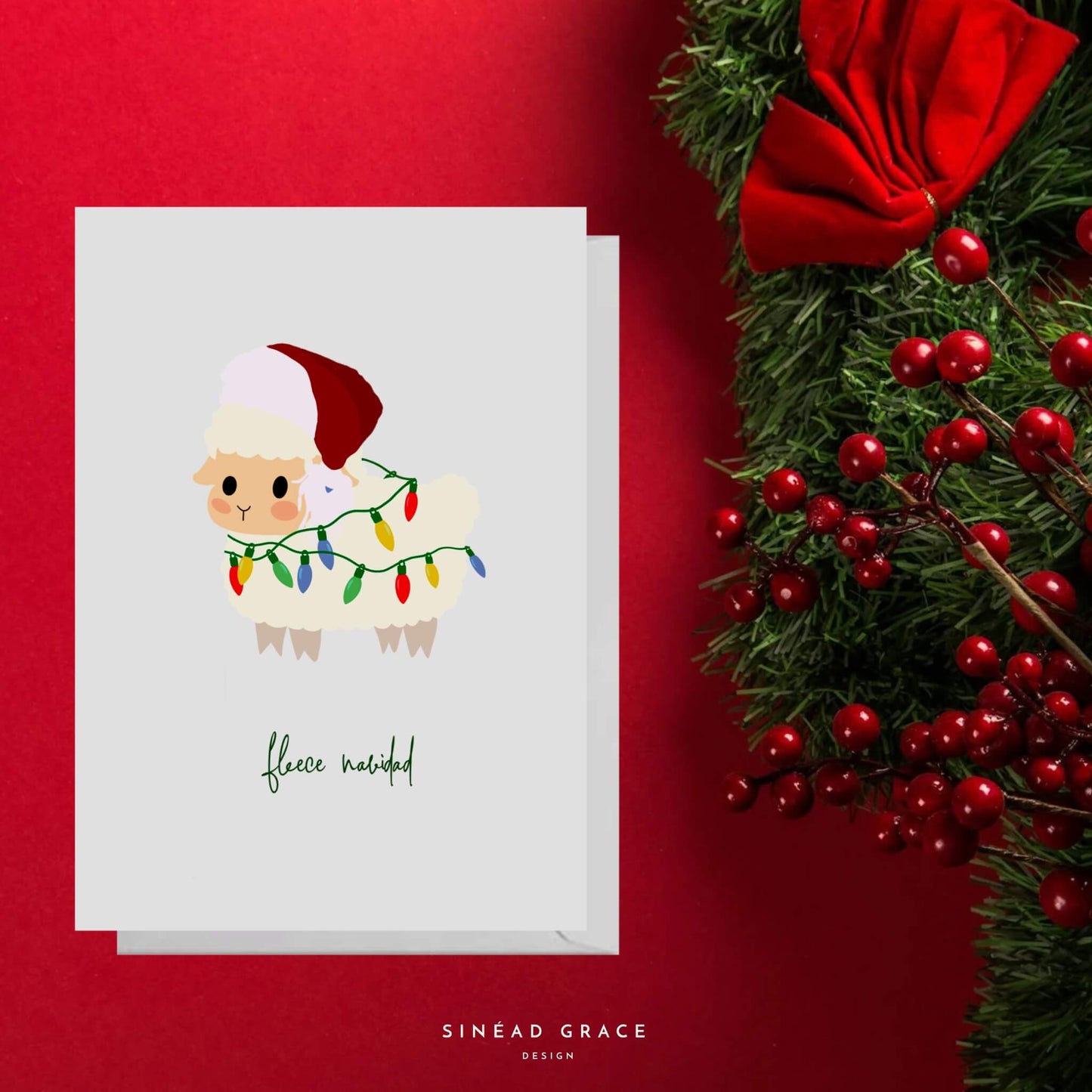 Fleece Navidad Christmas Card